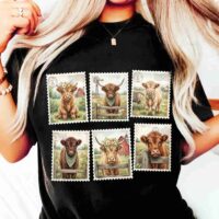 Comfort Colors Highlander Cow Stamps