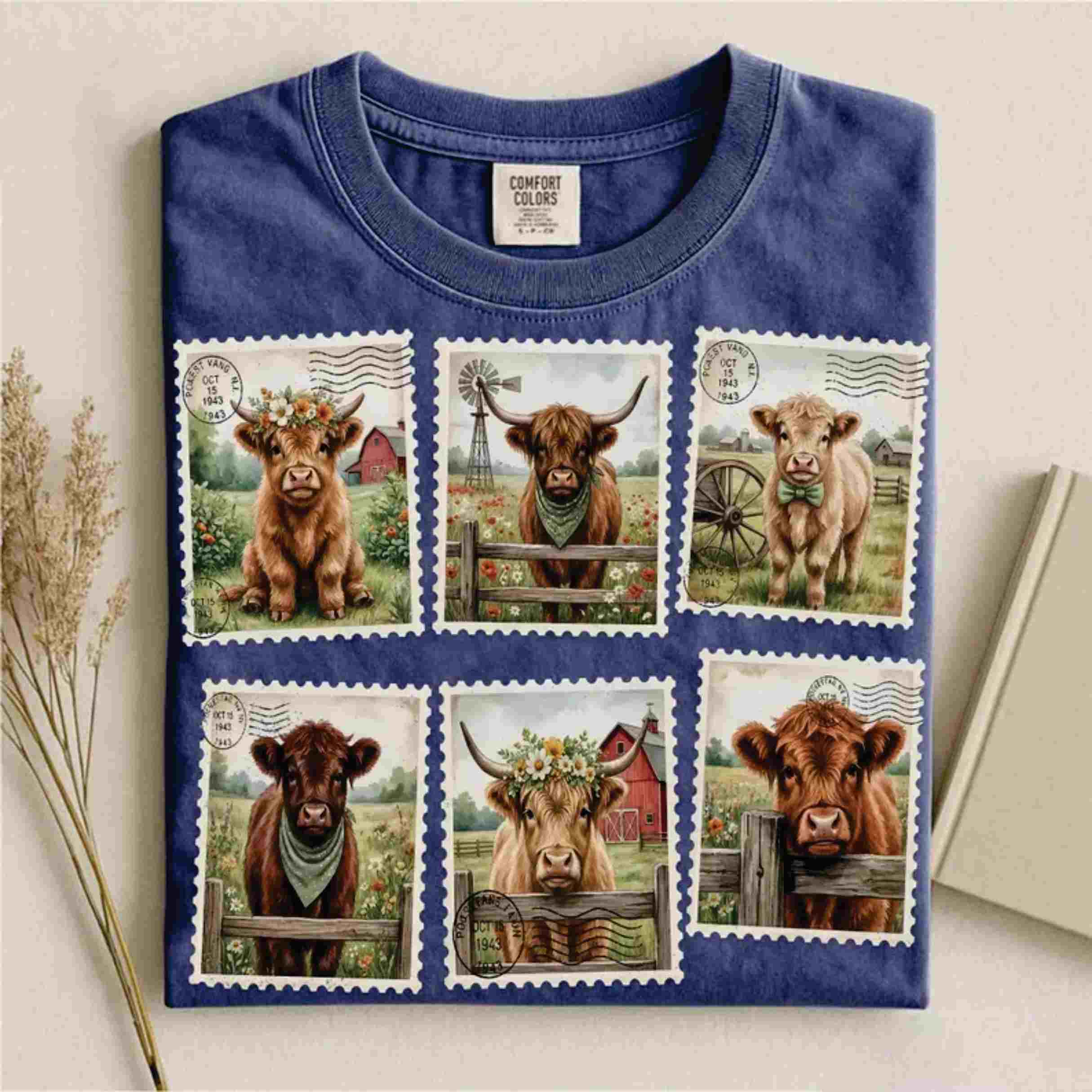 Comfort Colors Highlander Cow Stamps - Image 2