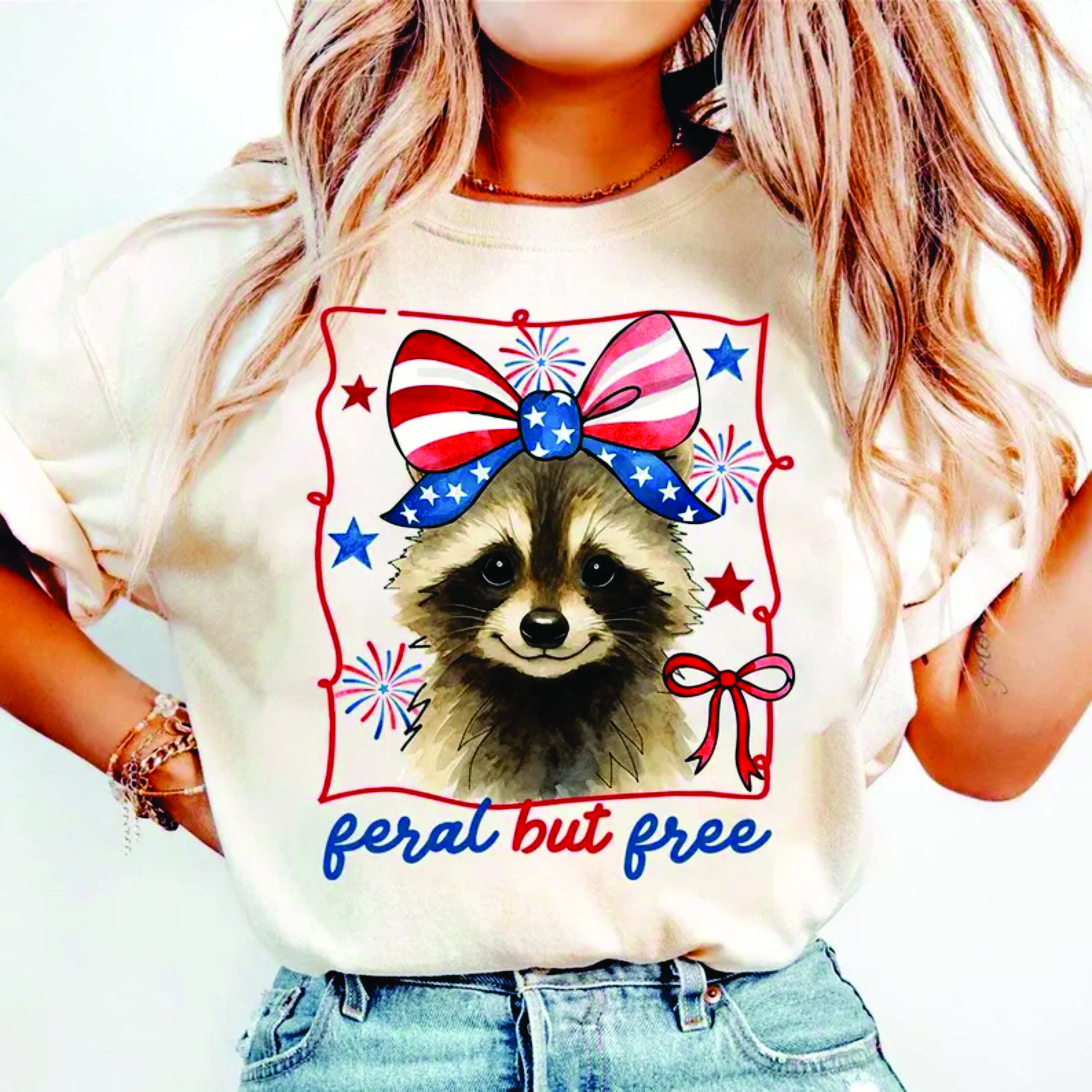 Comfort Colors Feral But Free Racoon