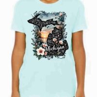 Bella Canvas CVC Tee With MI Floral