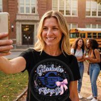 Relaxed Enza Women's tee with Flying G with bow